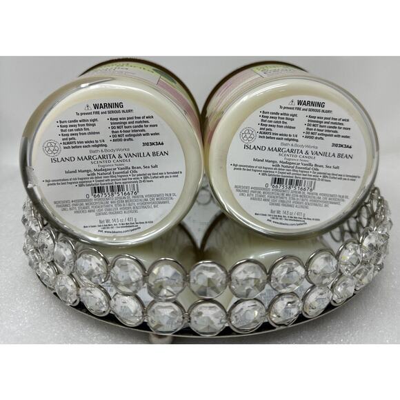 2~ Bath & Body Works 3 Wick Scented Candle ISLAND MARGARITA & VANILLA BEAN - Picture 4 of 4